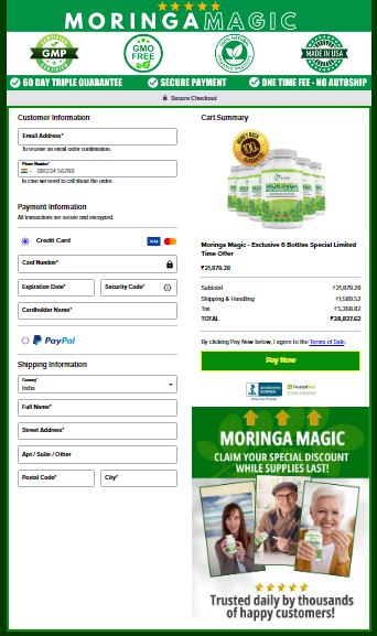 Moringa Magic Secured order page